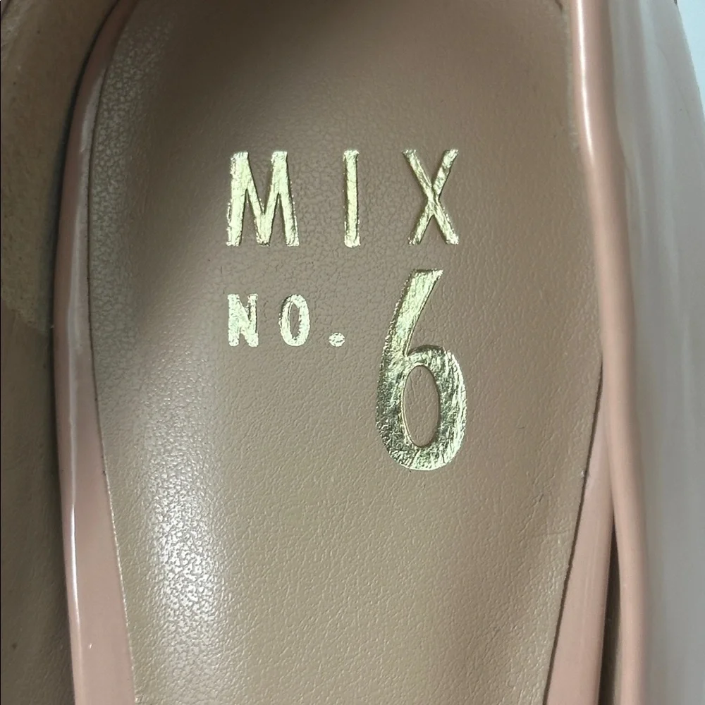 Mix No. 6 Blush Patent Pointed Toe Clear Stiletto Heel Size 8M - Picture 5 of 9